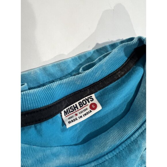 MIsh Boys Solid Enzyme Pocket T-Shirt in Turq - Picture 3 of 3